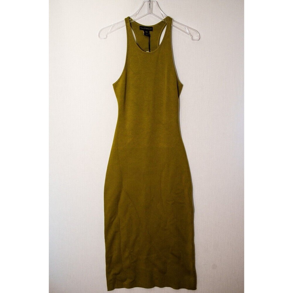 House of Harlow 1960 womens green bodycon knit tank dress S Luxe essentials